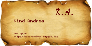 Kind Andrea névjegykártya